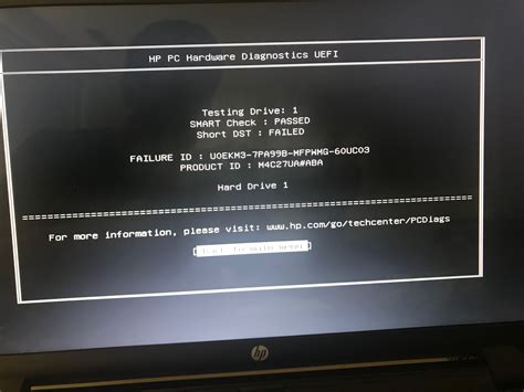 hard disk test passed|hp hard drive test failure.